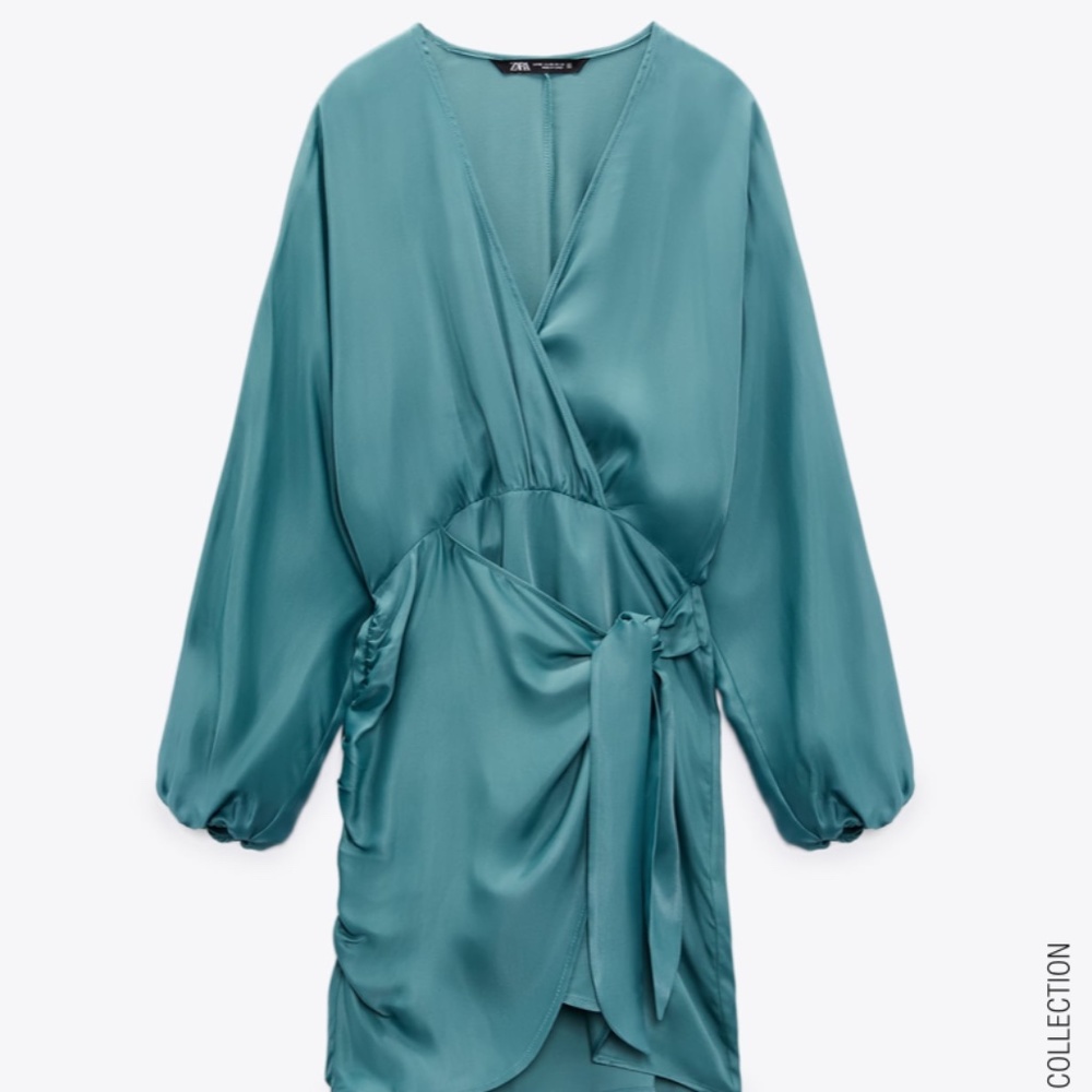 Turquoise Zara Wrap Dress